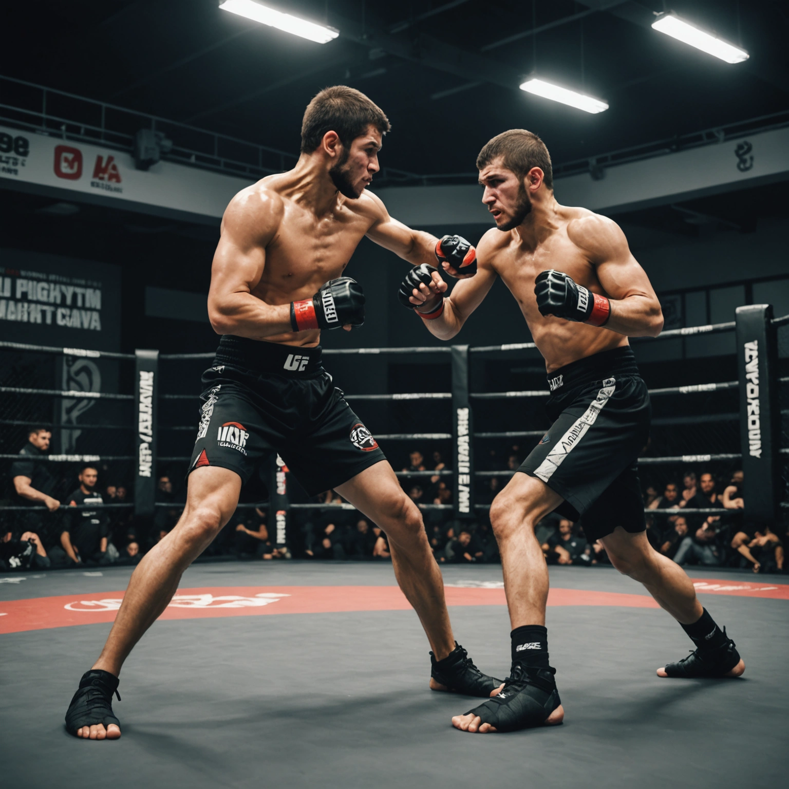 Видео: Махачев провел жесткий спарринг с братом Хабиба при подготовке к UFC 322