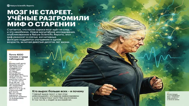Мозг не стареет. Учёные разгромили главный миф о старении
